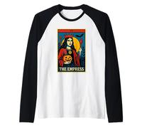 La Emperatriz Tarot Tarjeta gótica Halloween Grim Reaper Oculto Camiseta Manga Raglan