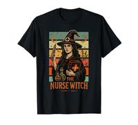La Enfermera Bruja Retro fantasía diseño médico Camiseta