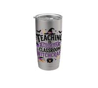 La enseñanza de brujas para maestra de Halloween es brujería en el aula Vaso térmico de acero inoxidable de doble pared