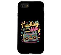 La enseñanza es mi profesor retro Groovy Groovy de regreso a la escuela Carcasa para iPhone SE (2020) / 7 / 8