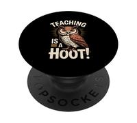 La enseñanza es un búho común Retro Vintage PopSockets PopGrip Adhesivo