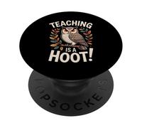 La enseñanza es un búho común Retro Vintage PopSockets PopGrip Adhesivo