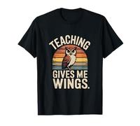 La enseñanza me da alas Maestro Búho Educación Camiseta