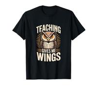 La enseñanza me da alas Maestro Búho Educación Camiseta