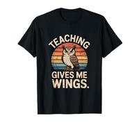 La enseñanza me da alas Maestro Búho Educación Camiseta