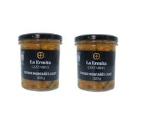 LA ERMITA Cocido Montañés Light, Receta Tradicional Cántabra con Alubias, Berza y Compango, Sin Gluten ni Alérgenos, Tarro de Vidrio 320 g (Pack 2 unidades)