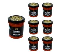 LA ERMITA Salsa de Tomate, Con 80% Tomate Natural, Cebolla, Ajo y Aceite de Oliva, Sin Conservantes ni Gluten, Tarro de Vidrio 300 g (Pack 6 unidades)