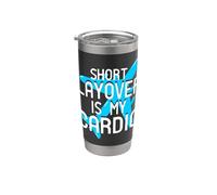 La escala corta es mi viajero frecuente divertido cardio Vaso térmico de acero inoxidable de doble pared
