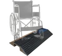 La escalera desastre Puente umbral alto para sillas de ruedas, rampa de goma robusta con tornillos para garajes, puertas y puertas de granero, para scooters y carros(50x39x7.5cm(20"x15.3"x3"))