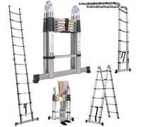 La Escalera telescópica, la Escalera telescópica Plegable multipropósito, la Escalera portátil Tipo a, es más Fuerte Que la Escalera de Aluminio en 3,8 m / 12,5 pies (6,2ft + 6,2ft)