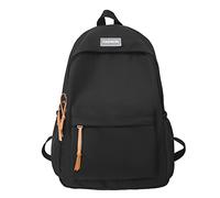 La escuela comienza temporada mujeres niñas estudiantes cremallera mochila de viaje de nylon mochila de viaje de alta capacidad mochilas adolescentes, Negro , Einheitsgröße, Mochilas daypack