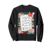 La Escuela es Genial Aprender Crear Leer diseño de Estudiantes Sudadera