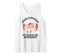 La Escuela es Importante (gráfico Divertido de Fitness de Gimnasio de Culturismo) Camiseta sin Mangas