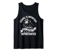 La Escuela es Importante, Pero el esquí es Importante esquí Divertido Camiseta sin Mangas