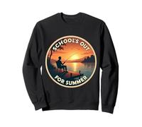 La escuela está fuera de verano Maestro Estudiante Fisher Pesca Pescado Sudadera