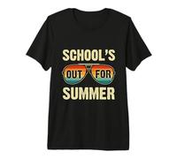 La Escuela está Fuera para el Verano Gafas de Sol Retro Vibes de Vacaciones Camiseta Premium