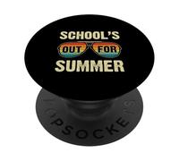 La Escuela está Fuera para el Verano Gafas de Sol Retro Vibes de Vacaciones PopSockets PopGrip Adhesivo