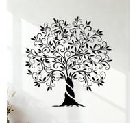 La esencia del árbol de la vida Pegatinas de grabado Fácil instalación 35x36.3cm Negro