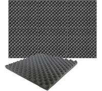 La espuma acústica del huevo artesona el panel de pared insonoro estudio tratamiento la absorción sana Para amortiguar el sonido(Black,50x50x2cm)