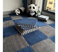 La Estera del Piso de la Espuma del Rompecabezas Que entrelaza con la Frontera 12x12 avanza Lentamente tamaños múltiples Multicolores(Gray+Navy Blue,30Pcs)