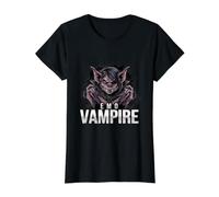 La estética del Vampiro EMO Camiseta gráfica económica, Mujer, Negro, L