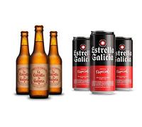 La Estrella de Galicia Cerveza - Pack de 24 botellas x 330 ml - Total: 7.92L + Cerveza, 24 x 330ml