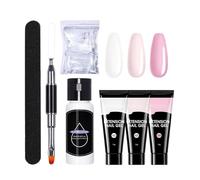 La extensión de uñas con un gel - Set de Gel de Alargamiento para la Manicura,Kit fortalecedor en las uñas - Para chicas, principiantes, mujeres, el hogar, salón, belleza y vacaciones, y bodas...