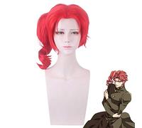 La extraña aventura de JOJO Kakyoin Noriaki peluca de cola de caballo roja Cosplay disfraz resistente al calor pelo sintético hombres mujeres pelucas de fiesta