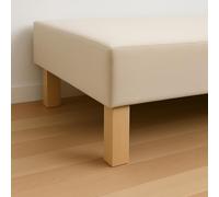 La Fabrique de Pies AM20170099 - Juego de 4 Patas de Cama cuadradas, Madera barnizada Clara, 17,5 x 5,5 x 5,5 cm