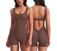 La Faja Colombiana Faja Vestido Reductora Mujer 2024 Primavera Y Novedad De Verano Pantalones Ajustados De 1 Pieza para Mujer Pantalones Deportivos Culotte Efecto Adelgazante Coffee XL