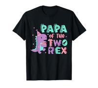 La familia de dinosaurios del cumpleaños de Papá de los Dos Rex coincide Camiseta