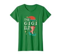 La Familia de suéter navideño Feo Lindo Elfo Gigi Camiseta, Mujer, Verde Kelly, 3XL