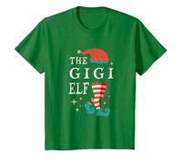 La Familia de suéter navideño Feo Lindo Elfo Gigi Camiseta, Niños, Verde Kelly, 4 años