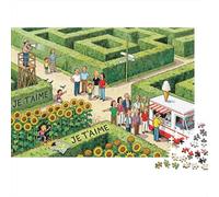 La Familia del Laberinto del Girasol perdida Puzzle De Madera Impermeable Puzzles De 1000 Piezas Regalos para Adultos Colorido Rompecabezas Decoración del Hogar