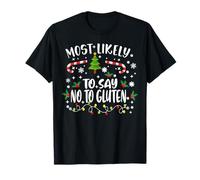La Familia navideña Dice Que es más Probable Que Diga no al Gluten Camiseta