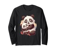 La Familia Panda Abraza al Oso Panda Manga Larga