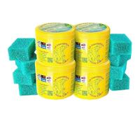 La Fantástica Piedra Blanca Original Pack 4x900g | Arcilla de Limpieza Multiusos, Fórmula Alemana, 8 Esponjas de Regalo