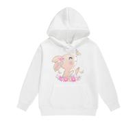 La Farmacia Sweats à Capuche et Sweats pour Filles, jolis Pulls imprimés Lapin pour Tout-Petits, vêtements d'extérieur décontractés, Veste Polaire chaude pour l'automne et Chaqueta (White, 2-3 Years)