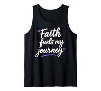 La fe alimenta mi Viaje Cita Religiosa Cristiana Camiseta sin Mangas