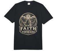 La fe Conduce hacia adelante Cruz de Guerrero Cristiano Comfort Colors Adult Heavyweight T-Shirt