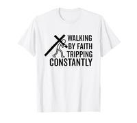 La fe cristiana caminando por la fe tropezando constantemente Biblia Camiseta