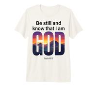 La fe Cristiana Conoce a Dios Salmo 46:10 Camiseta Premium