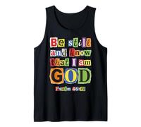 La fe Cristiana Conoce a Dios Salmo 46:10 Camiseta sin Mangas