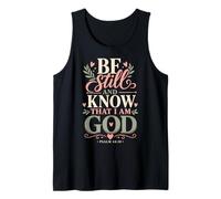 La fe Cristiana Conoce a Dios Salmo 46:10 Camiseta sin Mangas