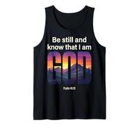 La fe Cristiana Conoce a Dios Salmo 46:10 Camiseta sin Mangas