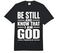 La fe Cristiana Conoce a Dios Salmo 46:10 Comfort Colors Adult Heavyweight T-Shirt