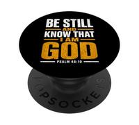 La fe Cristiana Conoce a Dios Salmo 46:10 PopSockets PopGrip Adhesivo