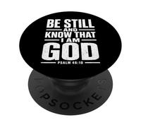La fe Cristiana Conoce a Dios Salmo 46:10 PopSockets PopGrip Adhesivo