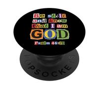 La fe Cristiana Conoce a Dios Salmo 46:10 PopSockets PopGrip Adhesivo