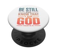 La fe Cristiana Conoce a Dios Salmo 46:10 PopSockets PopGrip Adhesivo